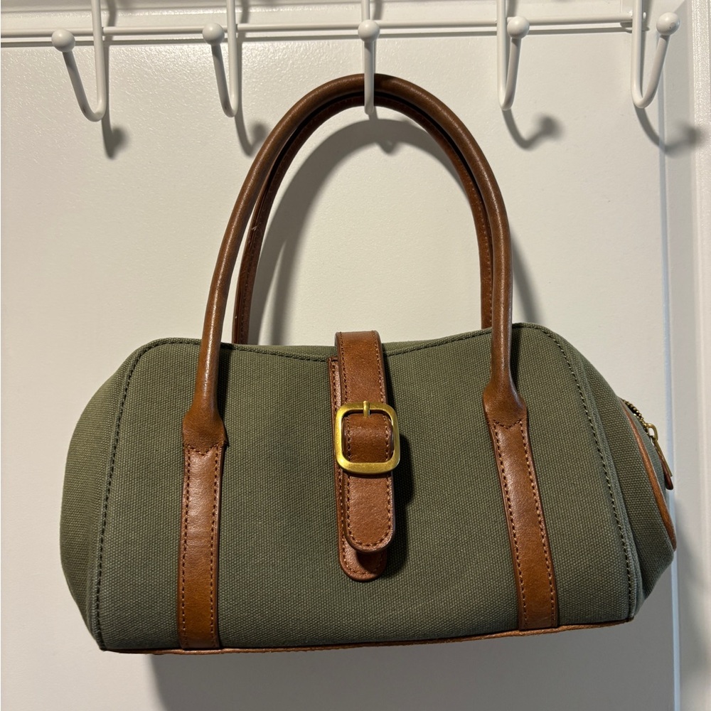 Brandy Melville Olive and Brown Mini Bag